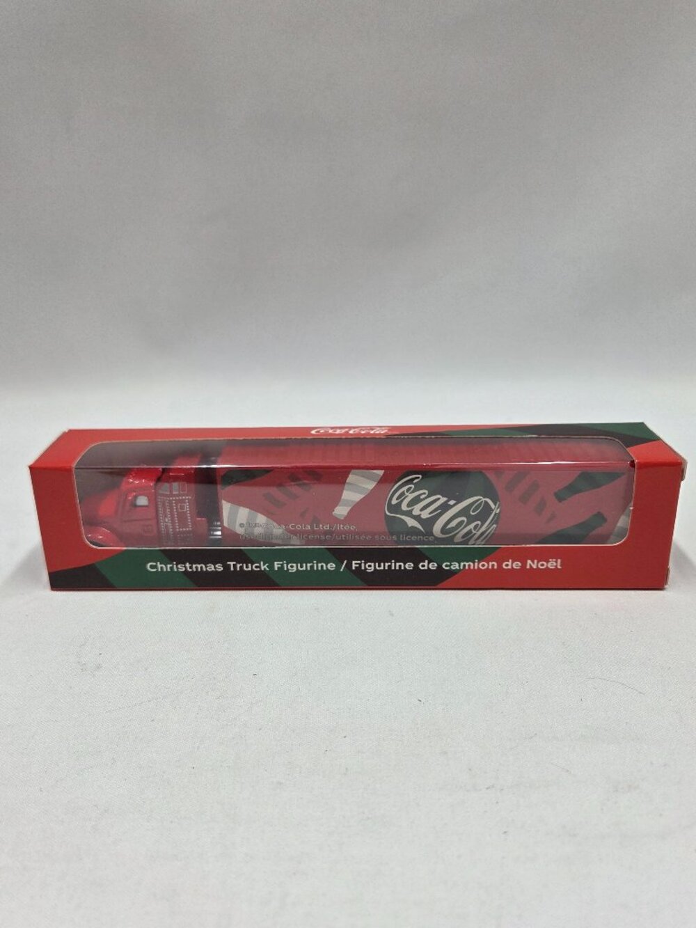 Coca Cola Christmas Tractor Trailer Figurine 7-1/2 inch